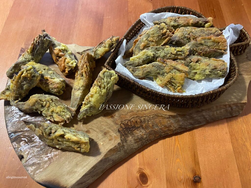 Carciofi impanati con la farina di riso