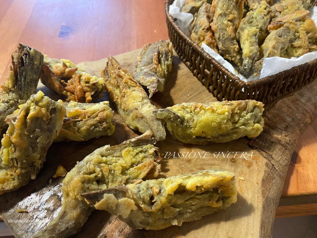 Carciofi impanati con la farina di riso